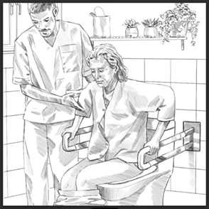 demonstrating how to use equipment